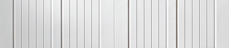 White Vertical Raised Panel garage door with a prominent arched top design.